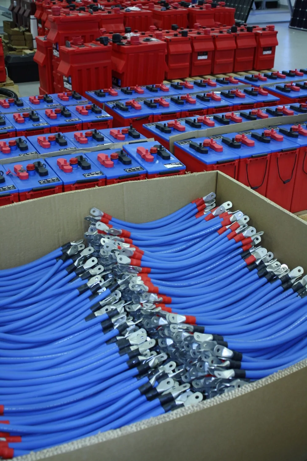 Cable assemblies packed in a box