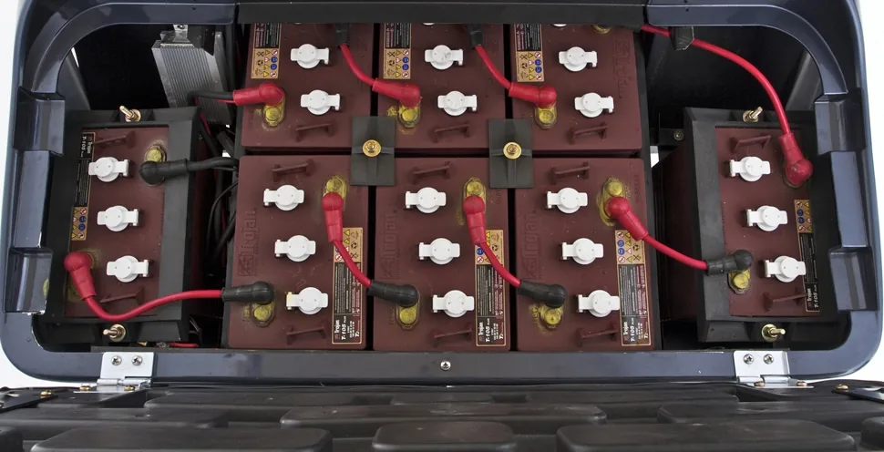 Golf cart batteries with Polar Wire golf cart cable attached