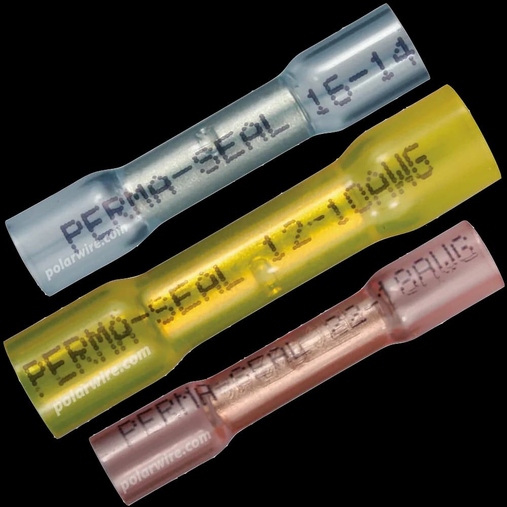 Heat-seal butt splices for 22–18, 16–14, and 12–10 AWG