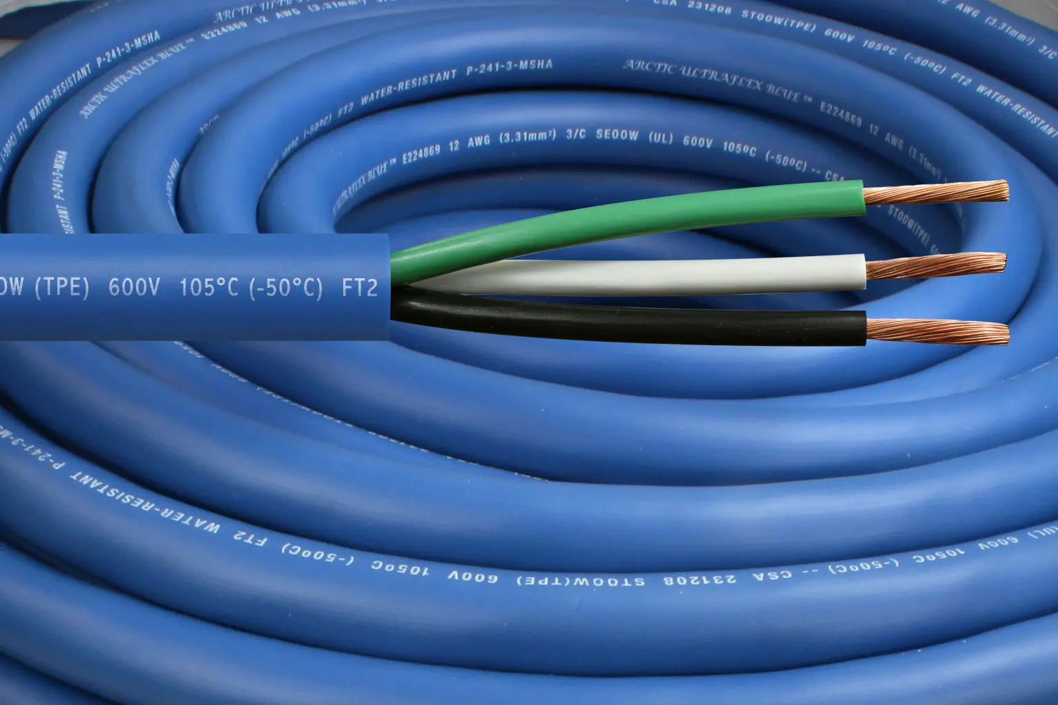Arctic Ultraflex Blue SEOOW industrial power cord