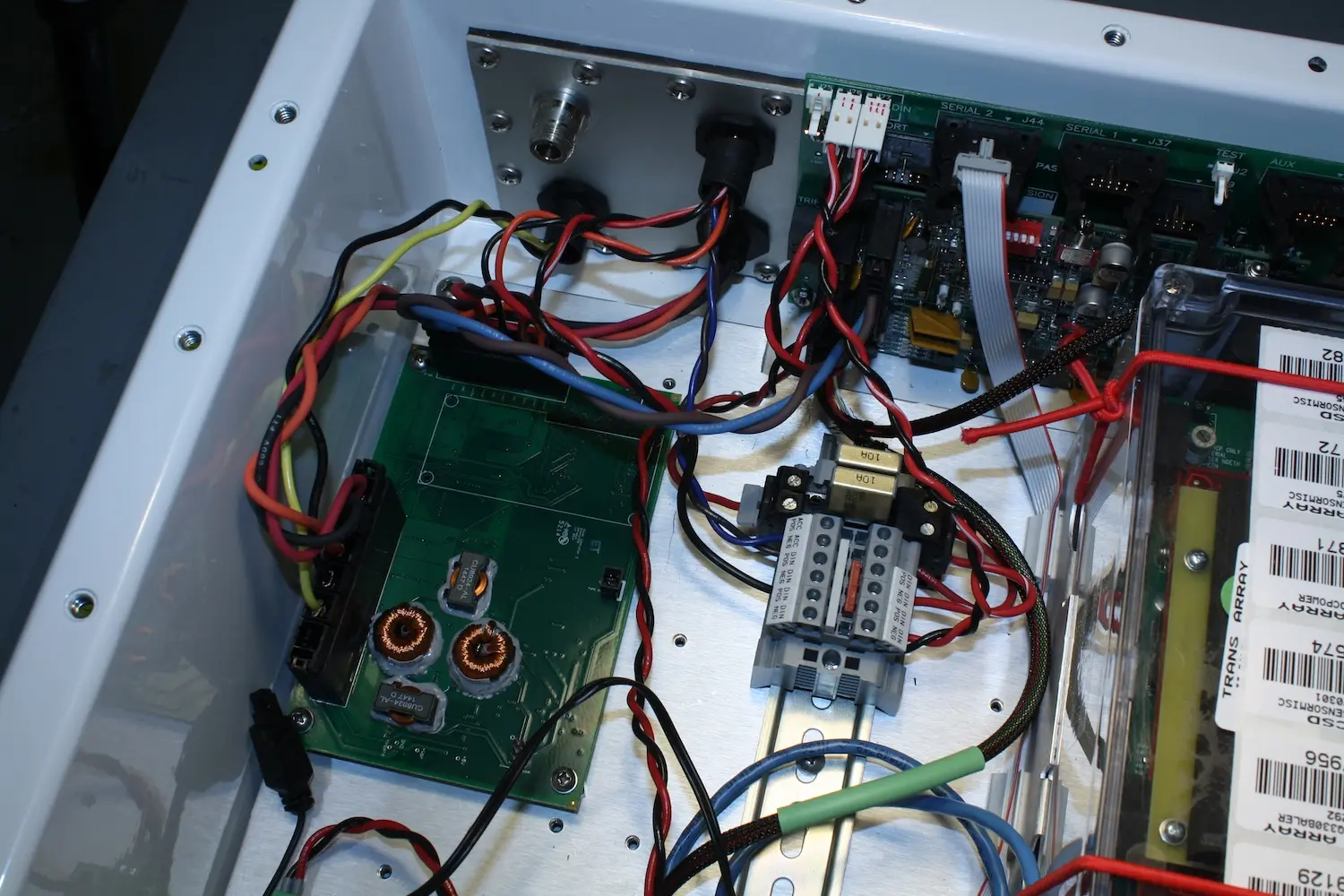 Internal machine and panel wiring in an industrial enclosure