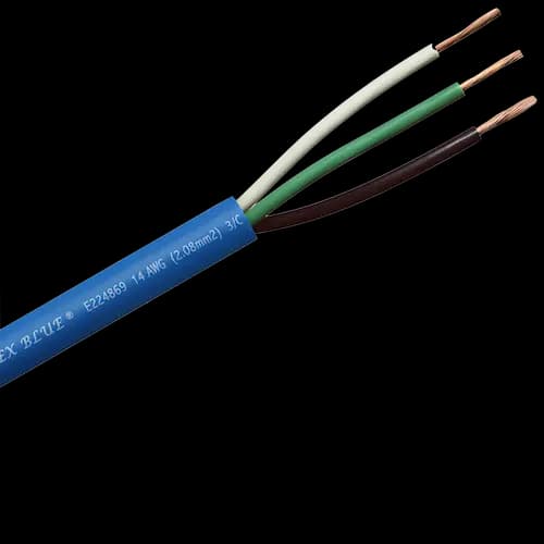 Arctic Ultraflex Blue SEOOW portable cord with three conductors exposed