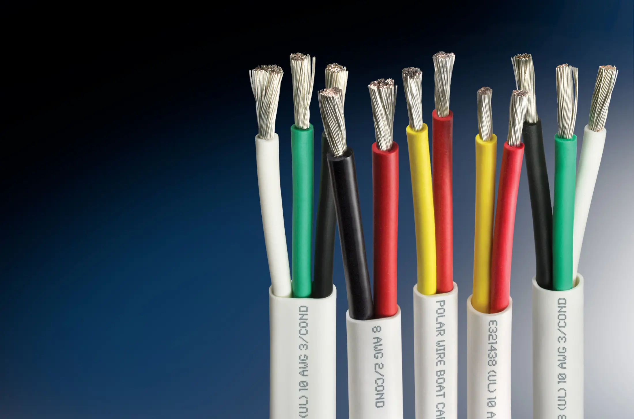 Polar Wire boat cable in duplex and triplex with tinned copper conductors
