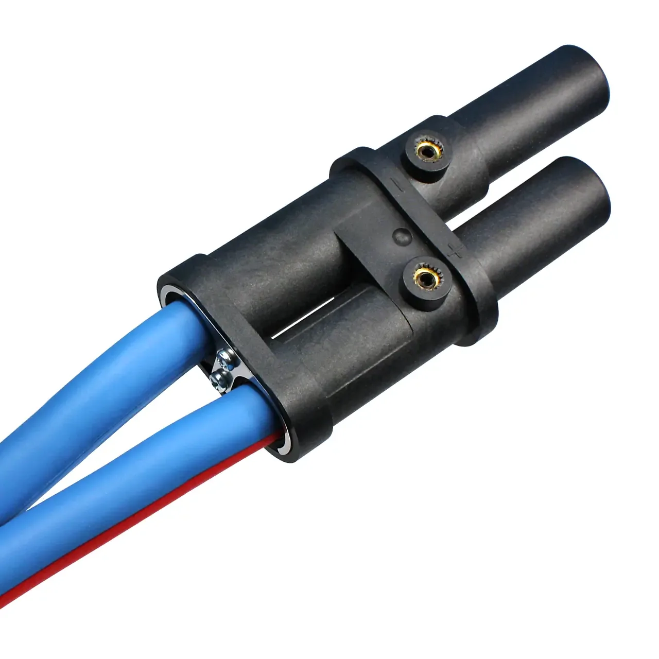SAE J1283 jump start plug, set-screw terminals