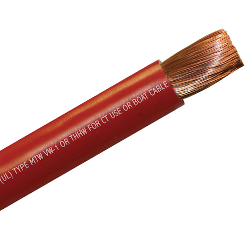 Red Multi-Listed Flexible Wire, jacket printed THHW MTW